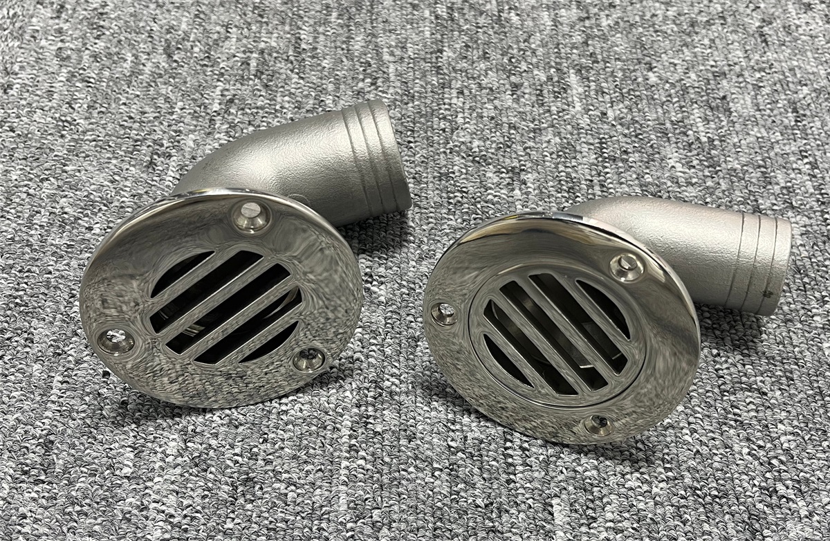 Drain de cockpit à 90 degrés en acier inoxydable 316 pour bateaux