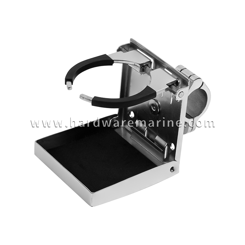 Porte-gobelet de bateau pliable réglable avec support sur rail