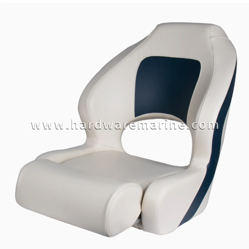 Siège marin rabattable de luxe (beige et bleu)