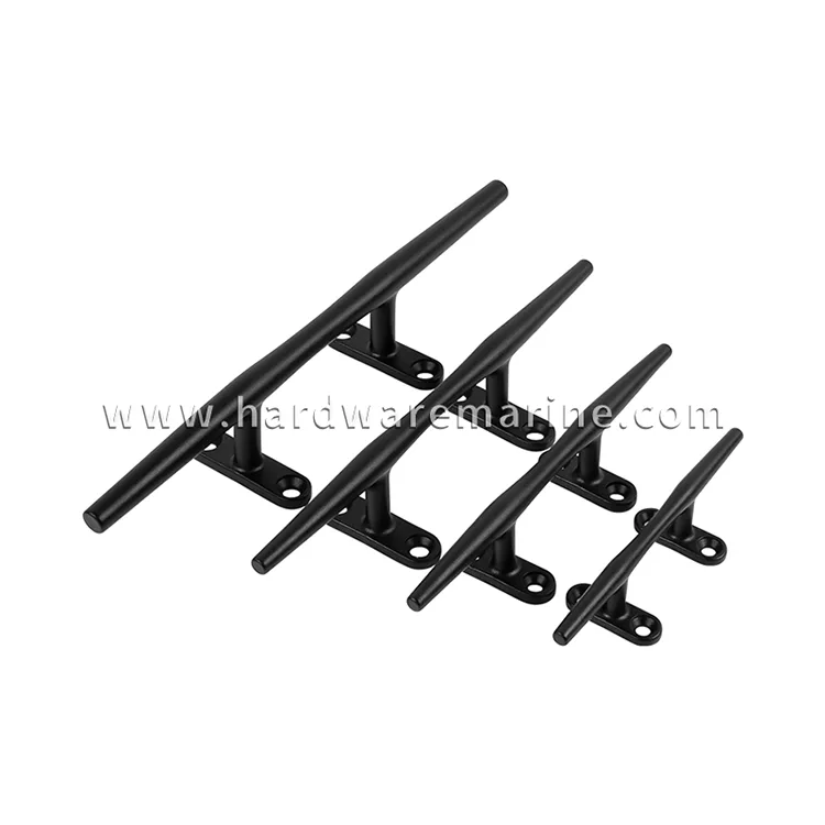 Taquet à base creuse noire en acier inoxydable 316 pour bateau marin