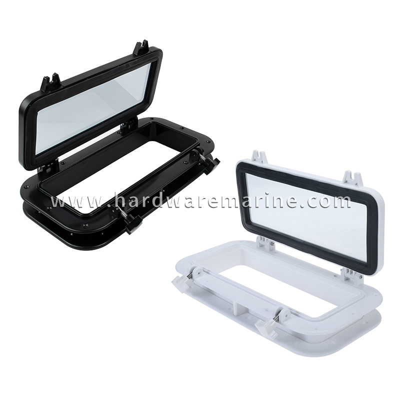 Fenêtre d'ouverture de hublot de bateau rectangulaire en plastique