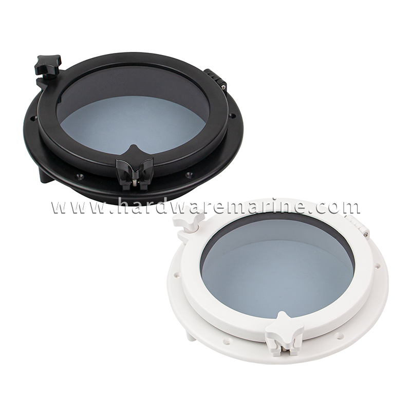 Fenêtre d'ouverture de hublot de bateau rond en plastique